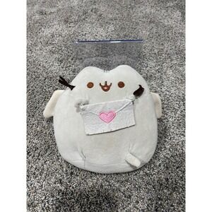 Pusheen the Cat Plush Love Letter Heart Envelope Wings Grey White Stuffed Cupid